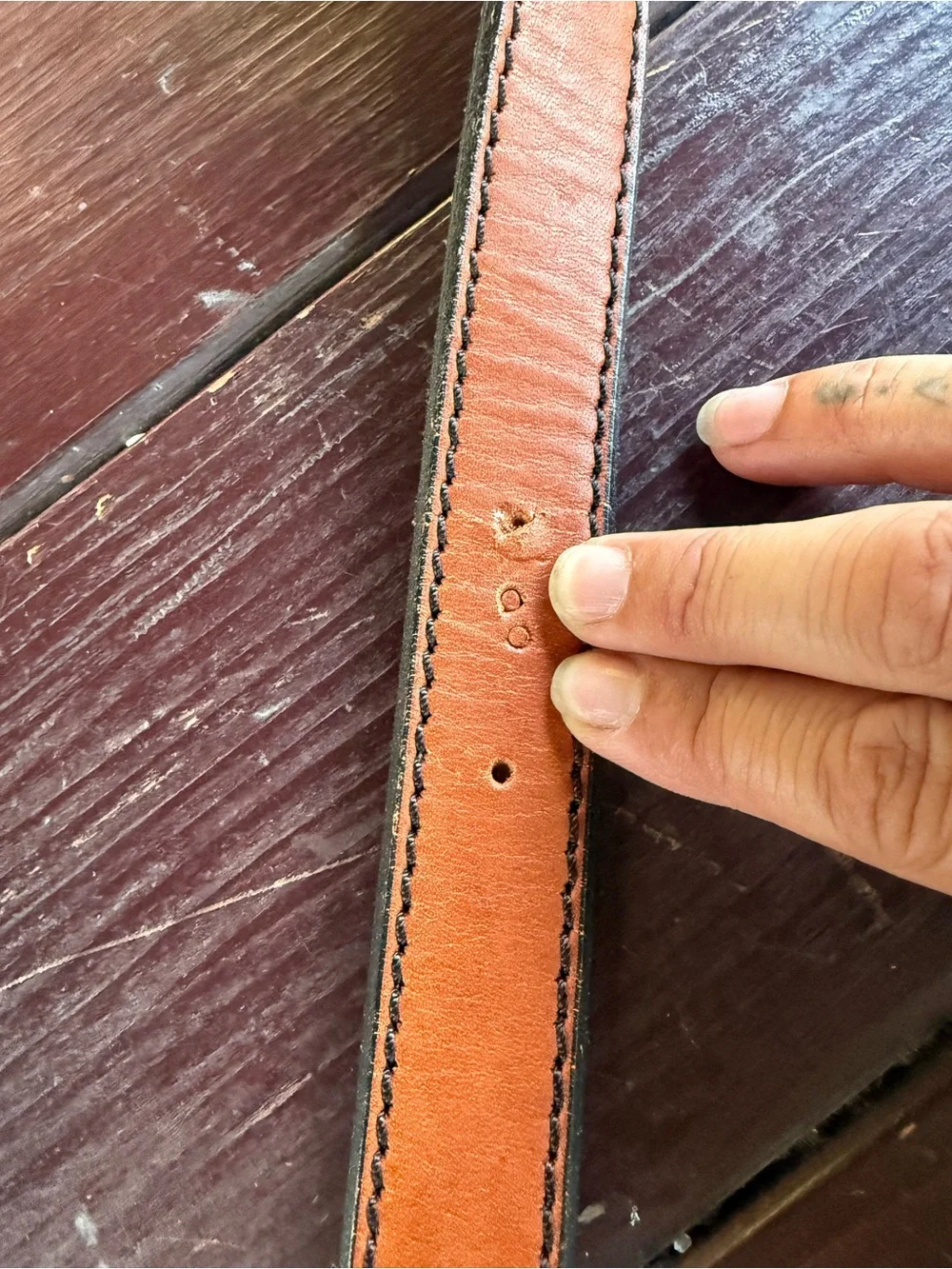 Colours By Alexander Julian’s Brown Leather Belt Size 49